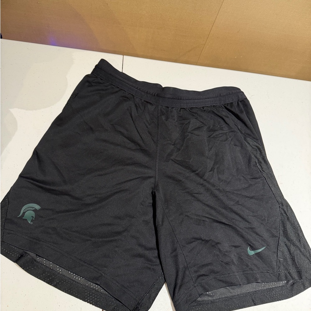 Nike Dri Fit Black Athletic Men's Shorts - Michigan State